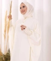 Yarasakollu Elbise 6077 Ekru