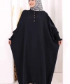 Yarasakollu Elbise 6077 Lacivert
