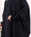 Yarasakollu Elbise 6077 Lacivert