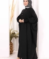 Yarasakollu Elbise 6077 Siyah