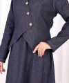 Yelekli Denim Elbise 6081 Lacivert