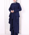 Yelekli Pantolon Takım 8012 Lacivert