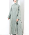 Yırtmaçlı Tunik Üçlü Takım 8035 Haki