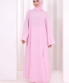 Yırtmaçlı Tunik Üçlü Takım 8035 Pembe
