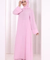 Yırtmaçlı Tunik Üçlü Takım 8035 Pembe