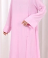 Yırtmaçlı Tunik Üçlü Takım 8035 Pembe