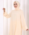 Yırtmaçlı Tunik Üçlü Takım 8035 Sarı