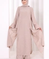 Yırtmaçlı Tunik Üçlü Takım 8035 Somon
