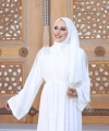 Zincir Püskül Detay  Abaya ŞAL HEDİYE  7887 Ekru