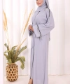 Zincir Püskül Detay  Abaya ŞAL HEDİYE  7887 Gri