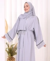 Zincir Püskül Detay  Abaya ŞAL HEDİYE  7887 Gri