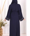 Zincir Püskül Detay  Abaya ŞAL HEDİYE  7887 Lacivert