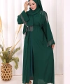 Zincir Püskül Detay  Abaya ŞAL HEDİYE  7887 Zümrüt