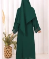 Zincir Püskül Detay  Abaya ŞAL HEDİYE  7887 Zümrüt