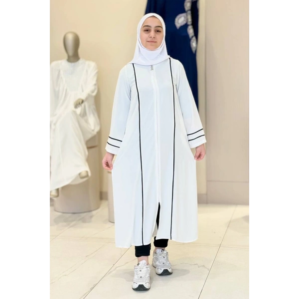 1201 Biyeli Çocuk Feracesi Ekru