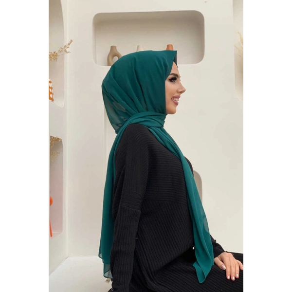 2019 Şifon Şal Zümrüt