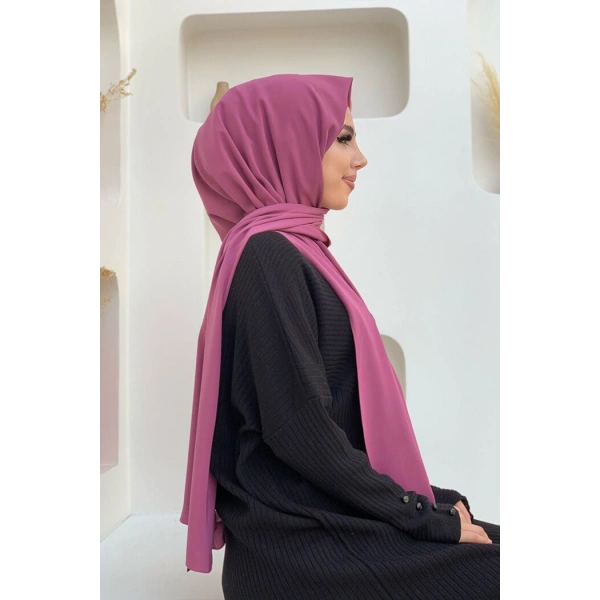 2050 Medine İpeği Şal Gül Kurusu