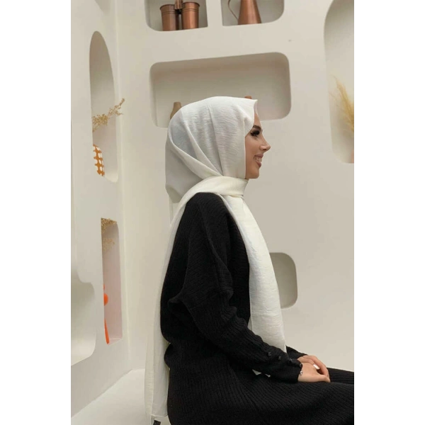 2051 Pamuk Caz Şal Ekru