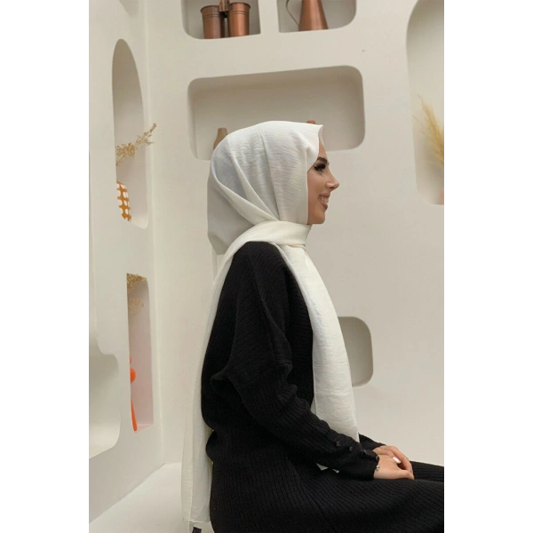 2051 Pamuk Caz Şal Ekru