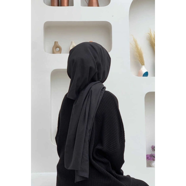 2051 Pamuk Caz Şal Siyah