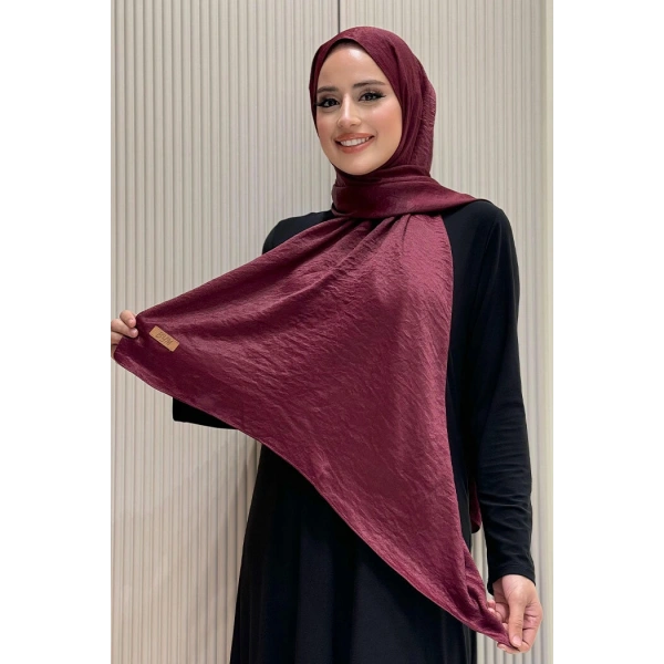 2070 Pamuk Bambu Şal Bordo