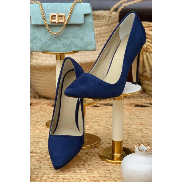 6538 Süet Stiletto Lacivert