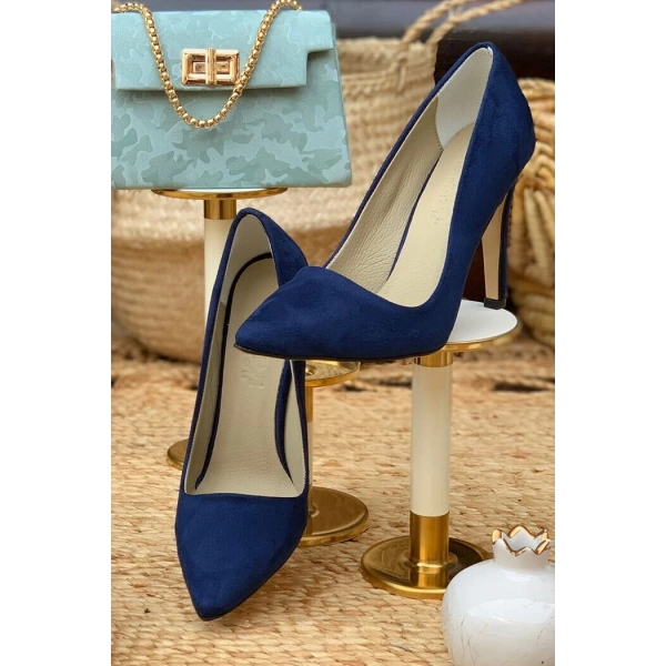6538 Süet Stiletto Lacivert