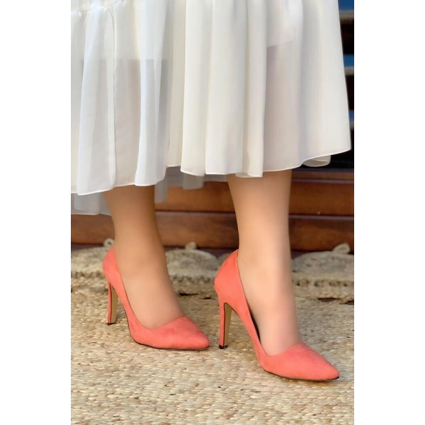 6538 Süet Stiletto Oranj