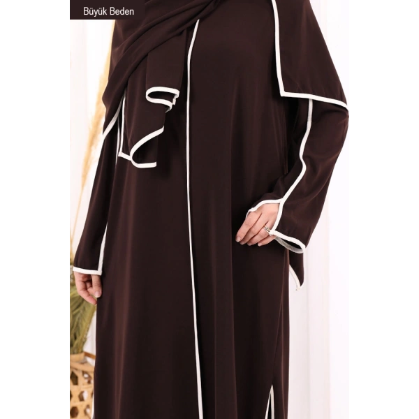 8001-1 Biyeli Pantolonlu Tunik Takım  Şal Kahverengi