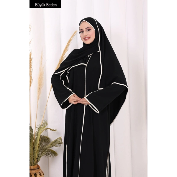 8001-1 Biyeli Pantolonlu Tunik Takım  Şal Siyah