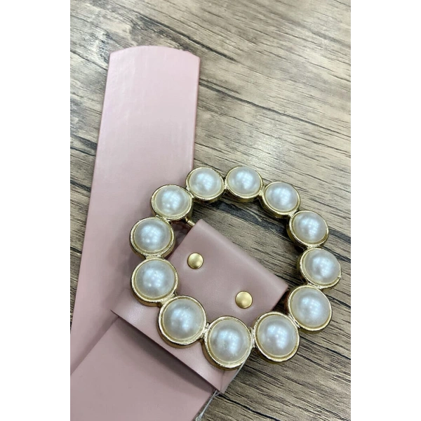 9010 Kalın İncili Kemer Pudra