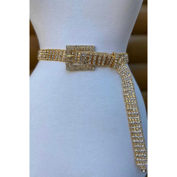 9033 Bym Taşlı Kemer Gold