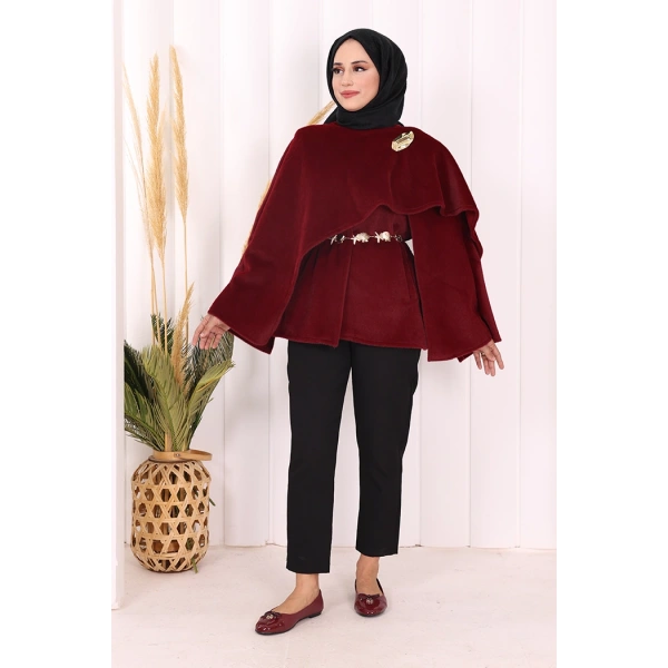 Atkı Detay Panço 70061 Bordo