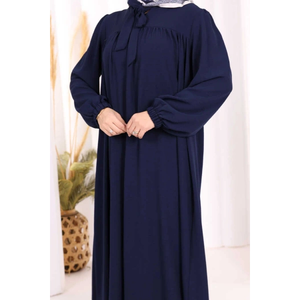 Bebekli Anne Elbisesi 3896 Lacivert