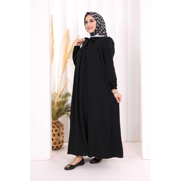 Bebekli Anne Elbisesi 3896 Siyah