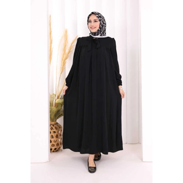 Bebekli Anne Elbisesi 3896 Siyah