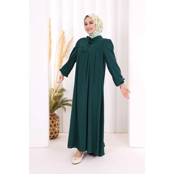 Bebekli Anne Elbisesi 3896 Zümrüt