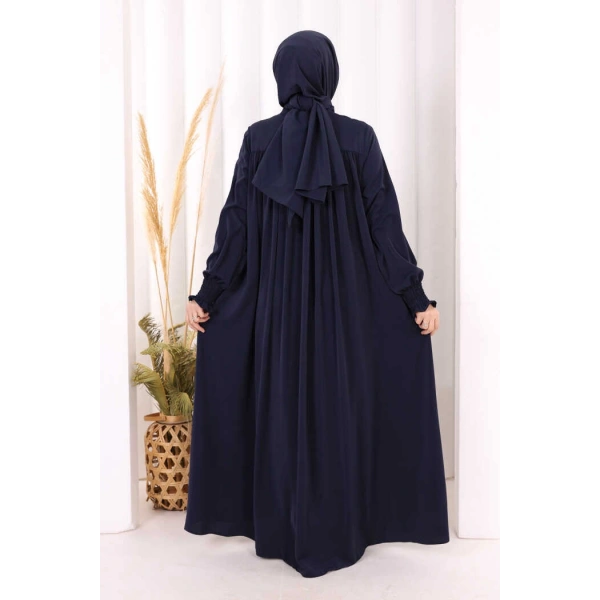 Biritli Ferace ŞAL HEDİYE ! 7056 Lacivert