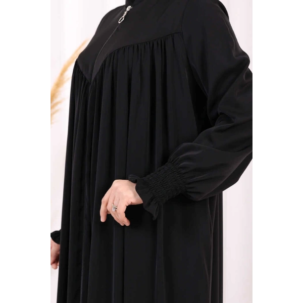 Biritli Ferace ŞAL HEDİYE ! 7056 Siyah