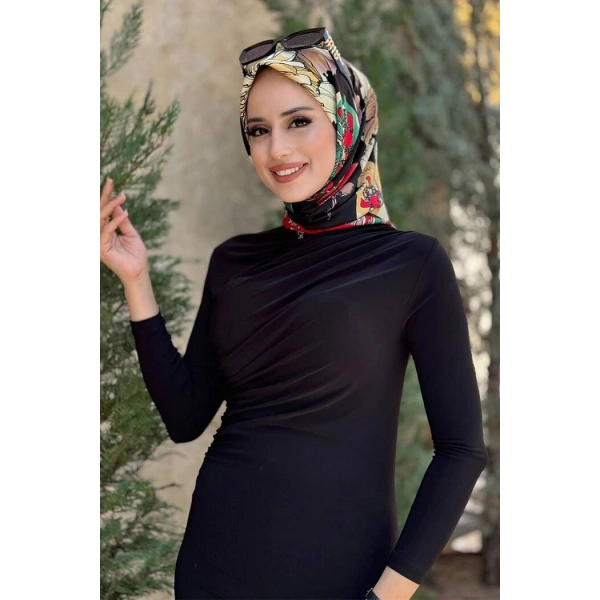 Büzgü Detaylı Sandy Elbise 3970 Siyah