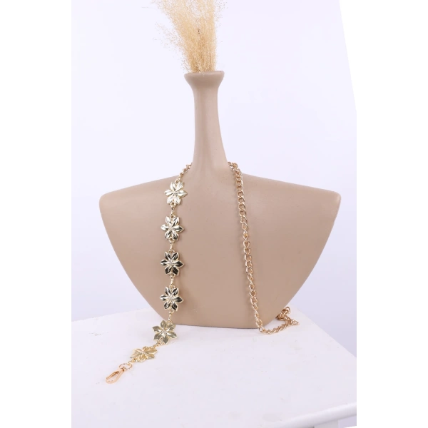 Çiçekli Zincir Kemer 9108 Gold