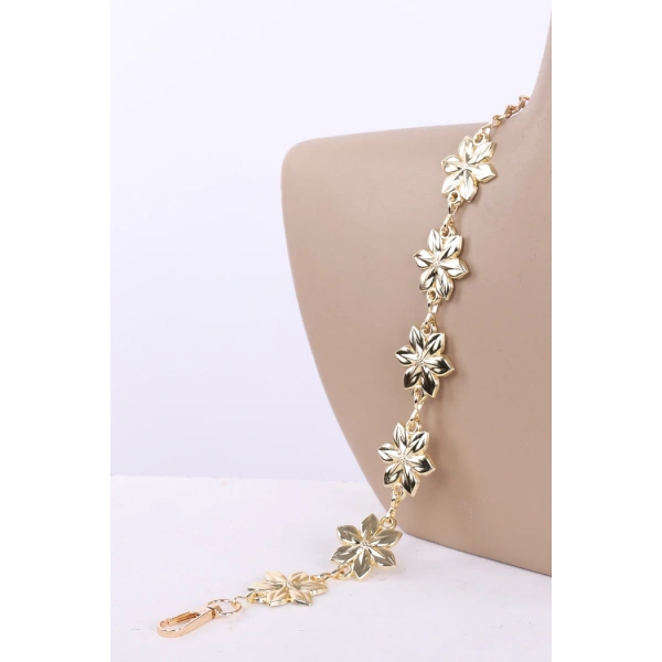 Çiçekli Zincir Kemer 9108 Gold