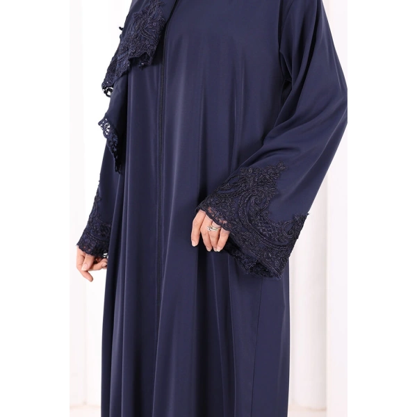 Dantelli Namaz Feracesi 6093 Lacivert