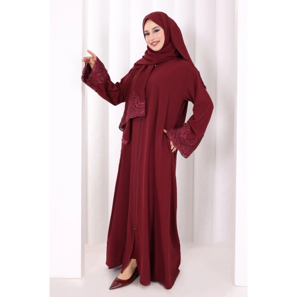 Dantelli Namaz Feracesi 6093 Mürdüm