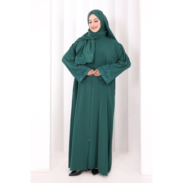 Dantelli Namaz Feracesi 6093 Zümrüt