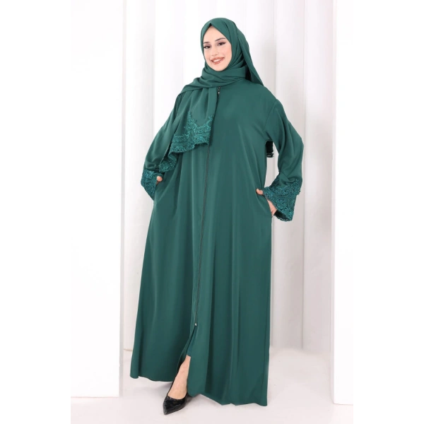 Dantelli Namaz Feracesi 6093 Zümrüt