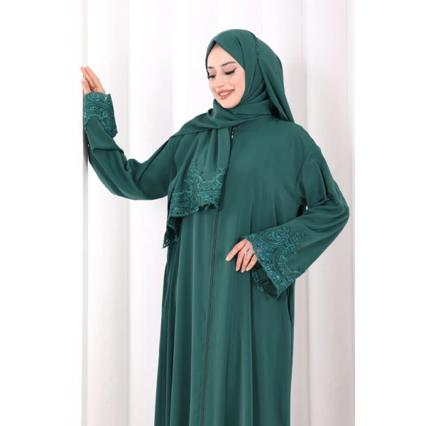 Dantelli Namaz Feracesi 6093 Zümrüt