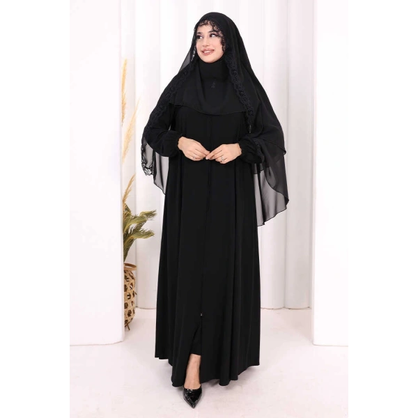 Dantelli Sufle 6069 Siyah