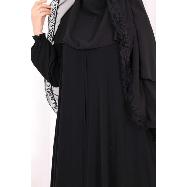 Dantelli Sufle 6069 Siyah