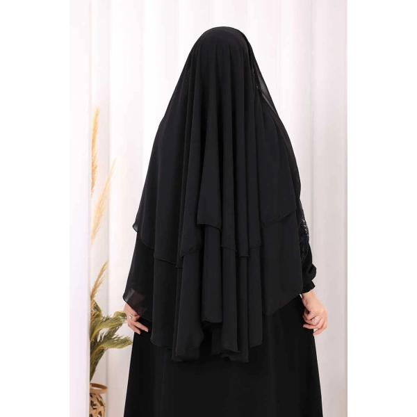 Dantelli Sufle 6069 Siyah